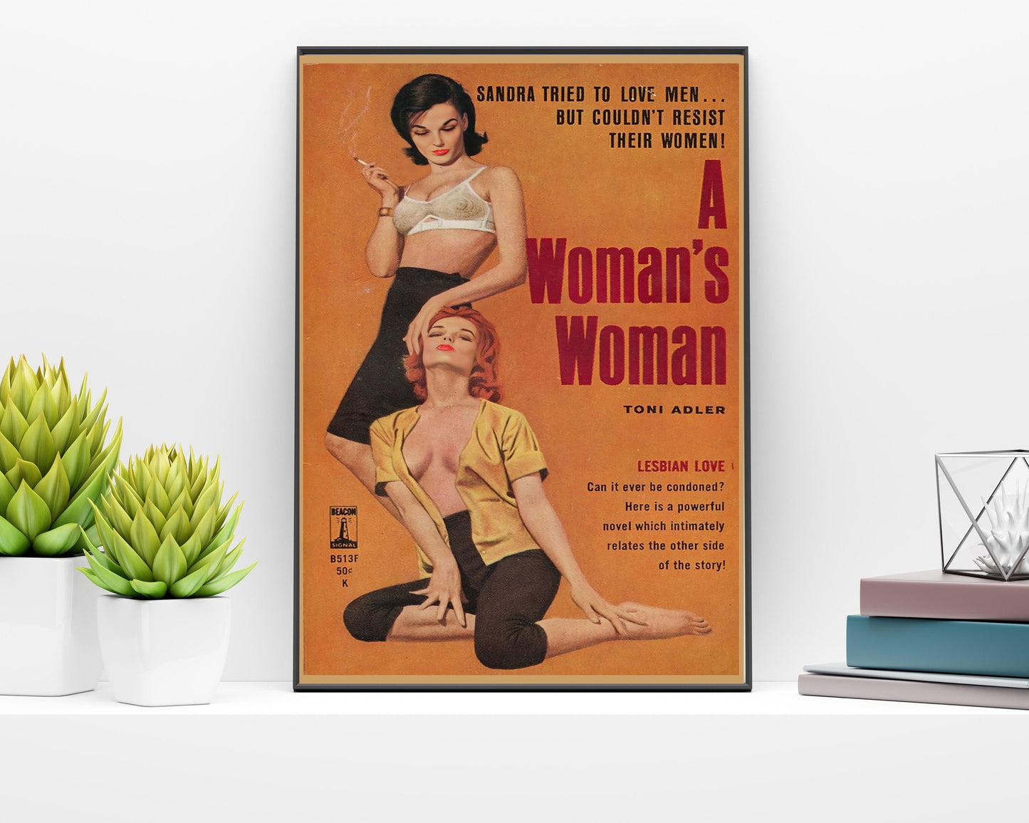 Pulp Cover Art | Lesbian Pulp Poster | Lesbian Art | LGBTQ | LGBTQIA | Queer Art Print | A Woman's Woman | Lesbian Pulp Art Print