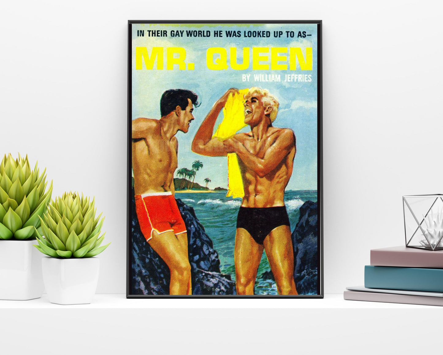 Pulp Cover Art | Gay Pulp Poster | Gay Art | LGBTQ | LGBTQIA | Queer Art Print | Mr. Queen | Gay Pulp Art Print