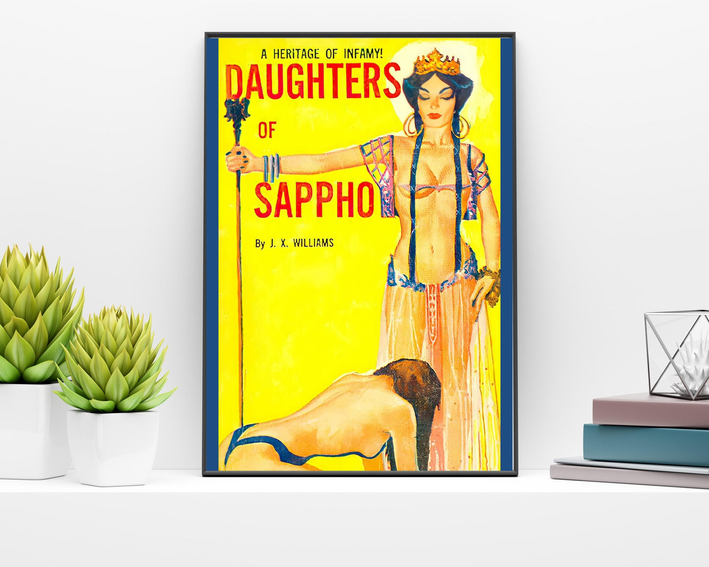 Pulp Cover Art | Lesbian Pulp Poster | Lesbian Art | LGBTQ | LGBTQIA | Queer Art Print | Dauthers of sappho | Lesbian Pulp Art Print