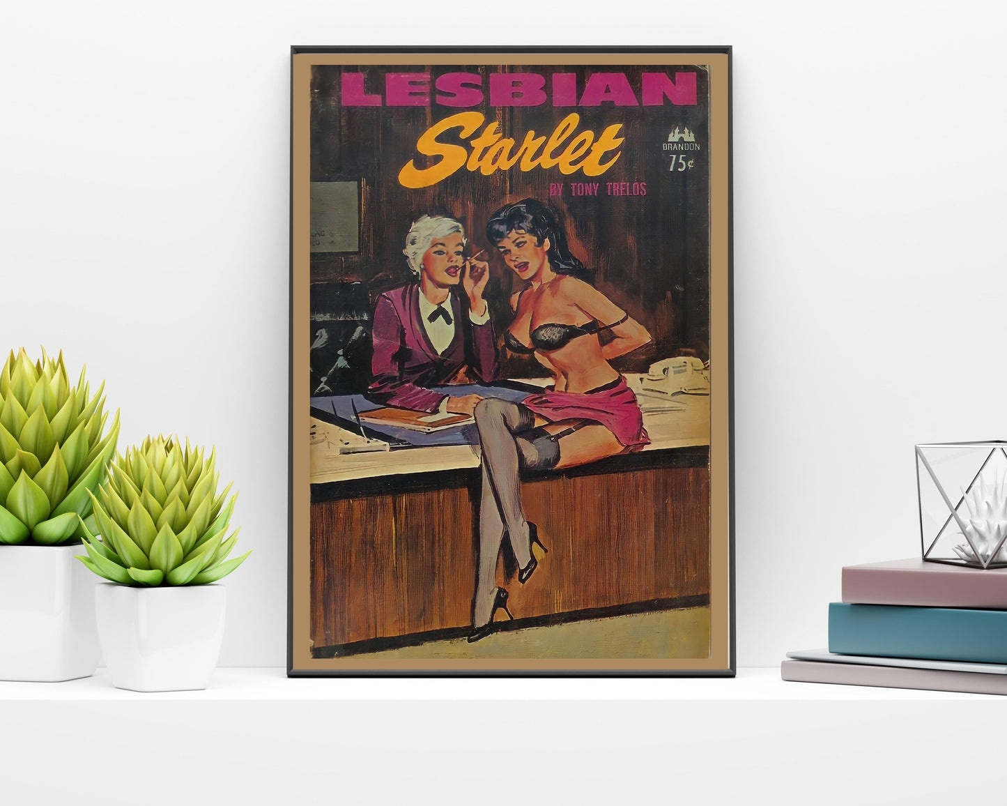 Pulp Cover Art | Lesbian Pulp Poster | Lesbian Art | LGBTQ | LGBTQIA | Queer Art Print | lesbian starlet | Lesbian Pulp Art Print