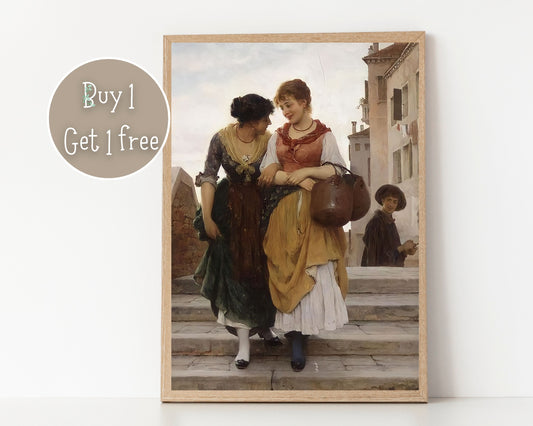 Vintage Lesbian Art | Art deco | Lesbian Print | Lesbian Art Painting | Lesbian Poster | Home Decor Wall Art | Vintage Famous Art