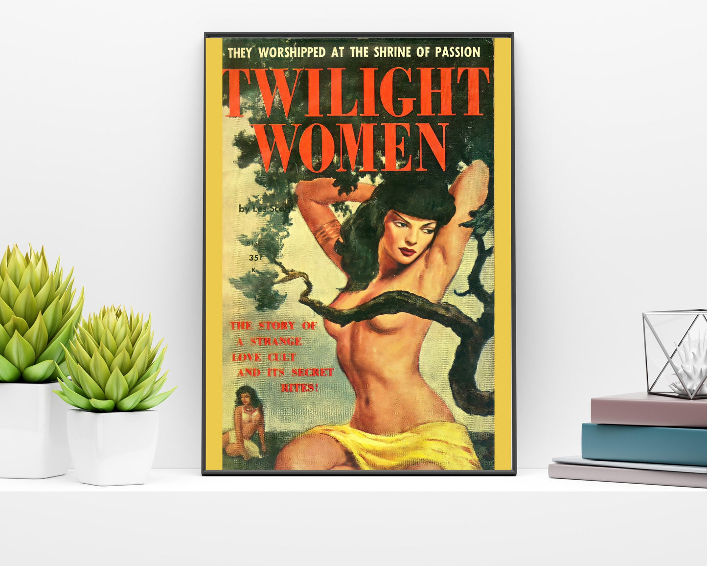 Pulp Cover Art | Lesbian Pulp Poster | Lesbian Art | LGBTQ | LGBTQIA | Queer Art Print | twilight women | Lesbian Pulp Art Print