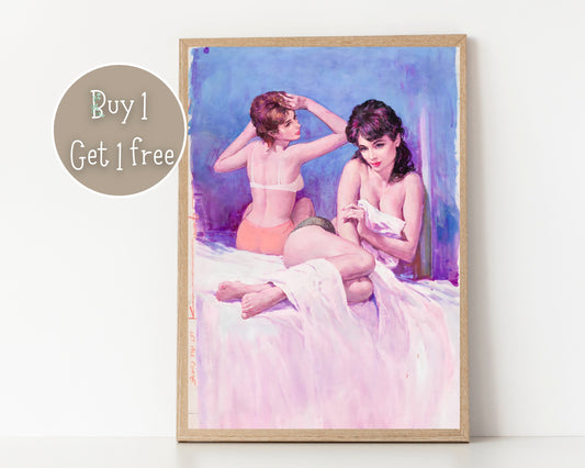 Pulp Cover Art | Lesbian Pulp Poster | Lesbian Art | LGBTQ | LGBTQIA | Queer Art Print | A Woman's Woman | Lesbian Pulp Art Print