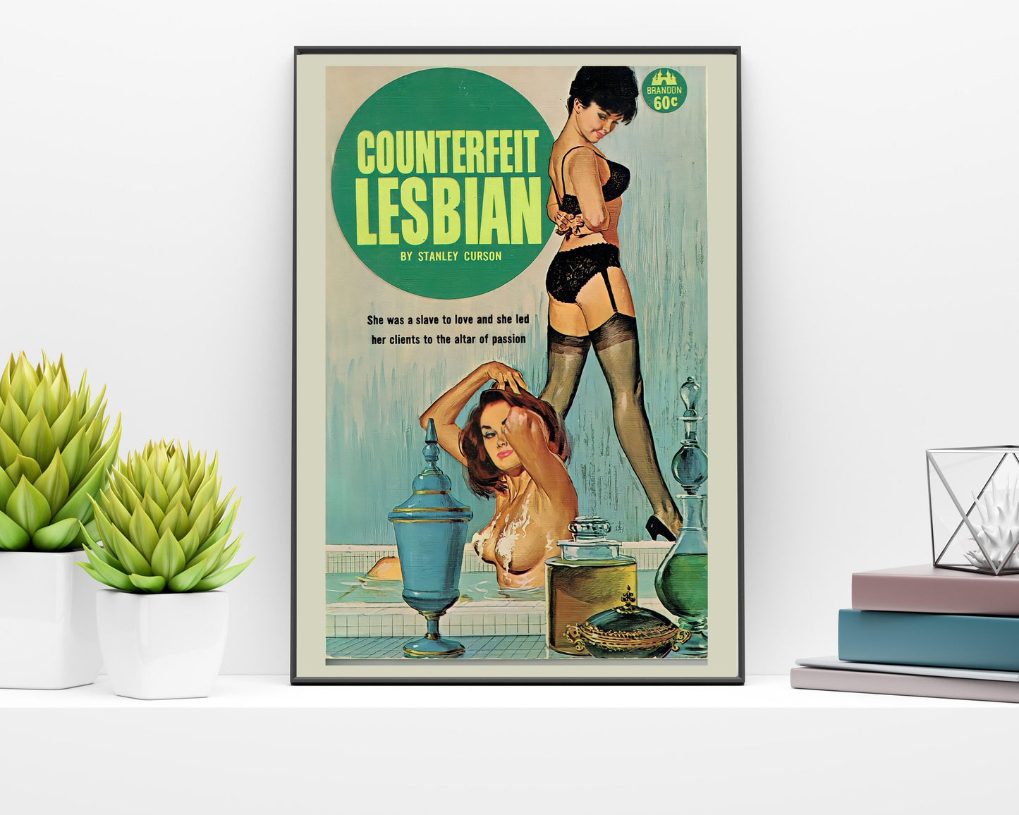 Pulp Cover Art | Lesbian Pulp Poster | Lesbian Art | LGBTQ | LGBTQIA | Queer Art Print | A Woman's Woman | Lesbian Pulp Art Print