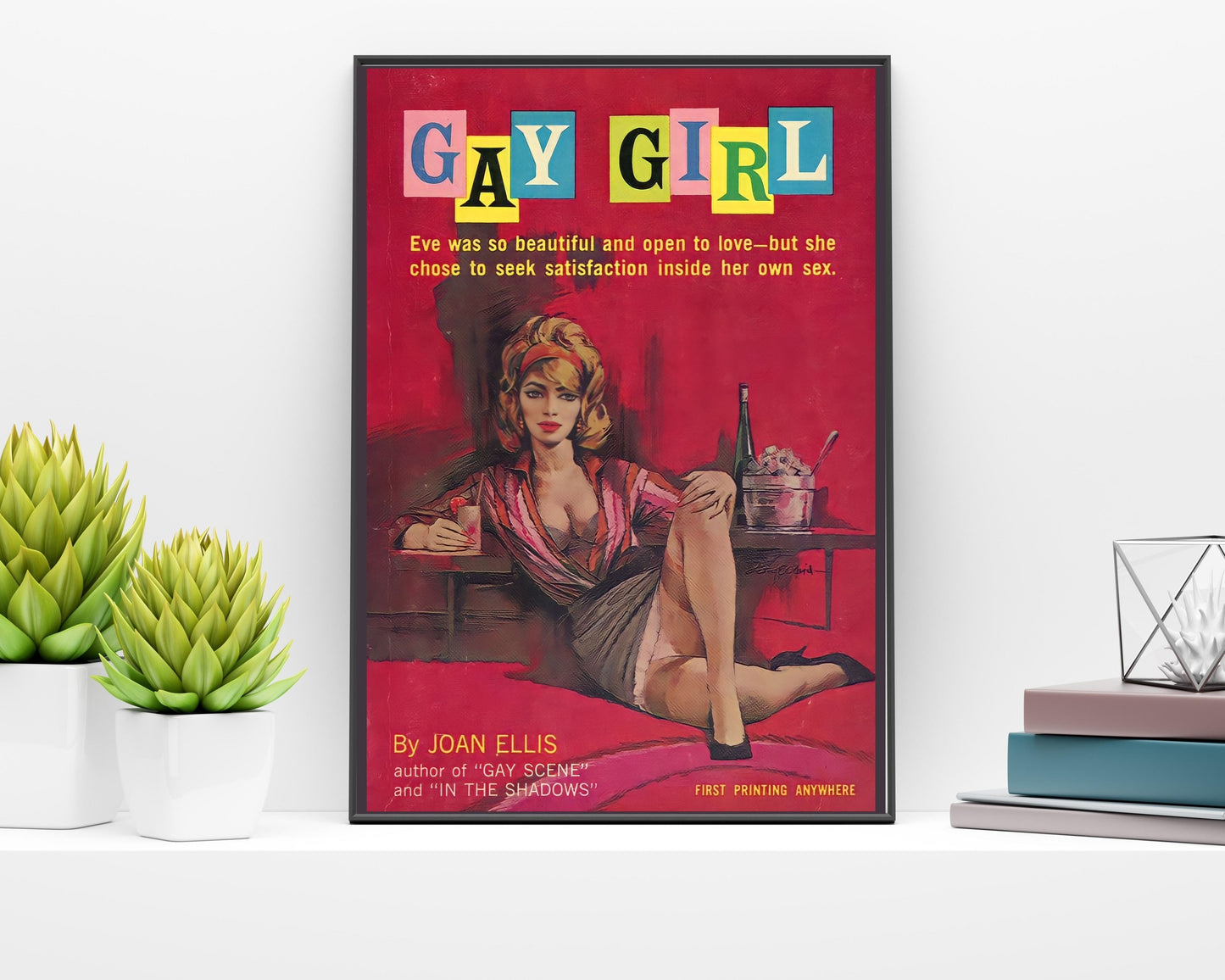 Pulp Cover Art | Lesbian Pulp Poster | Lesbian Art | LGBTQ | LGBTQIA | Queer Art Print | A Woman's Woman | Lesbian Pulp Art Print