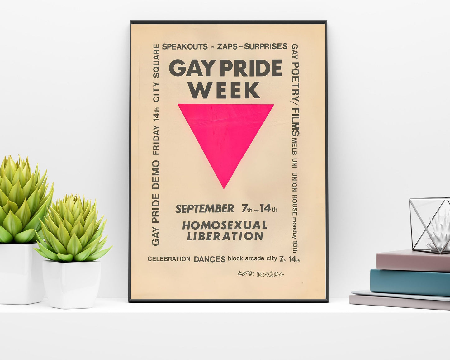 Gay Liberation Front Poster 1970 | Gay Art | Gay Rights Print | Vintage Wall Art | LGBT Prints | Pride Gift | Pride Poster | LGBTQ Art