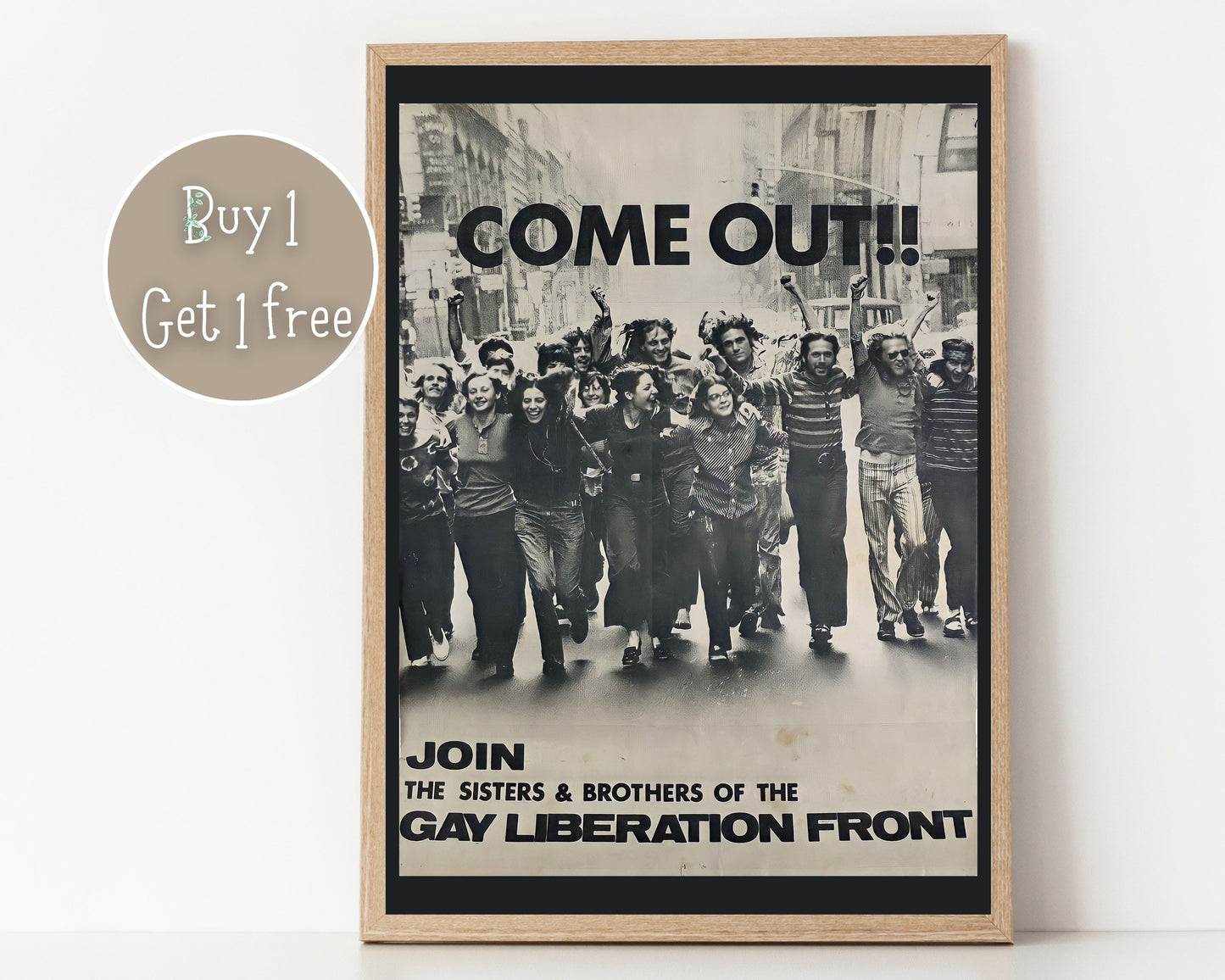 Gay Liberation Front Poster 1970 | Gay Art | Gay Rights Print | Vintage Wall Art | LGBT Prints | Pride Gift | Pride Poster | LGBTQ Art