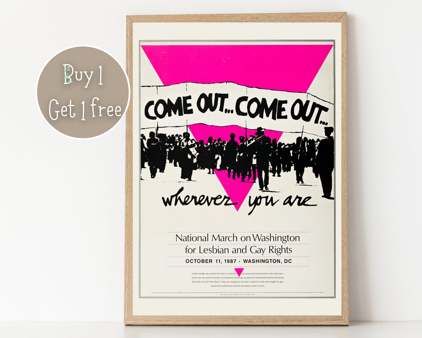 Gay Liberation Front Poster 1970 | Gay Art | Gay Rights Print | Vintage Wall Art | LGBT Prints | Pride Gift | Pride Poster | LGBTQ Art