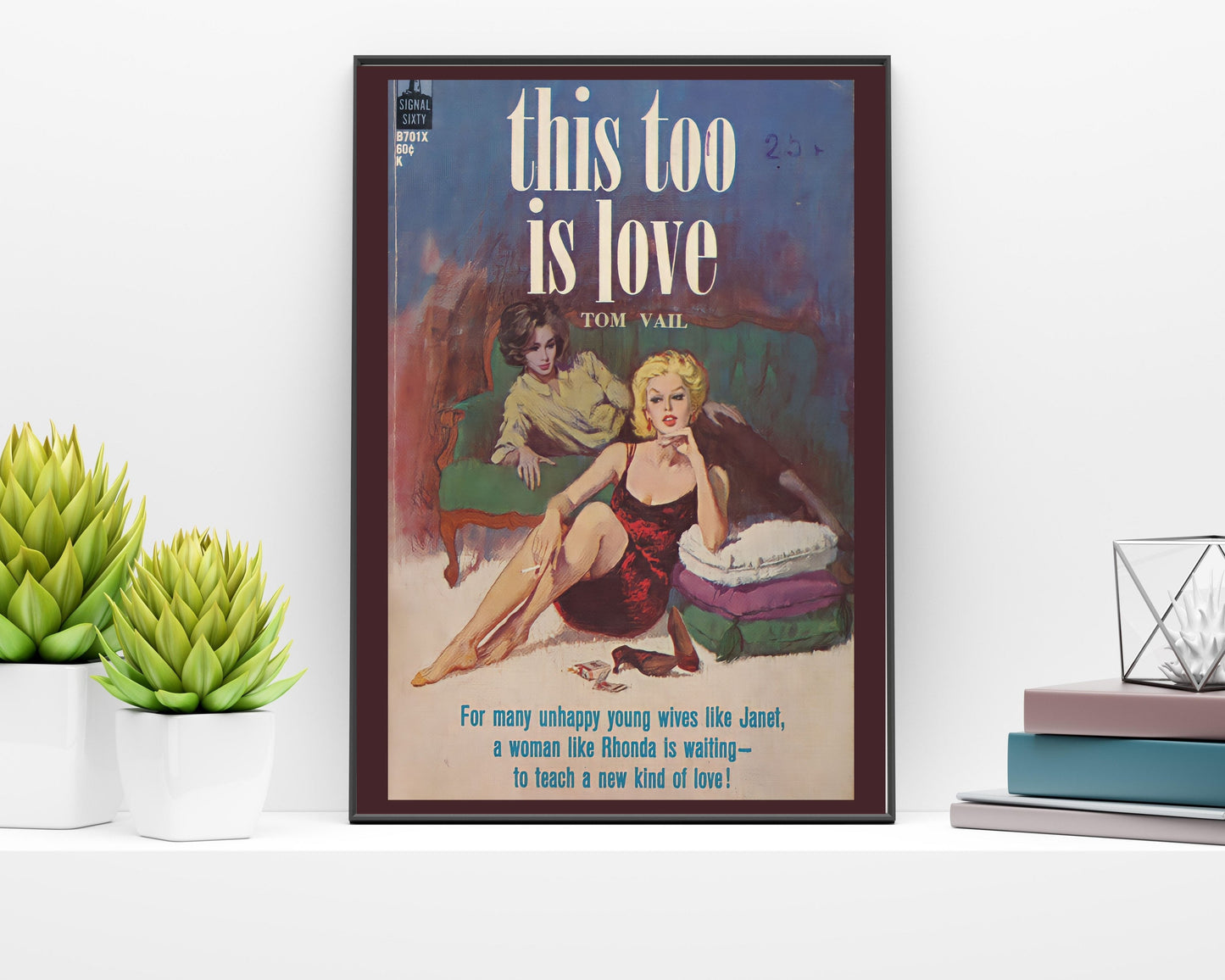 Pulp Cover Art | Lesbian Pulp Poster | Lesbian Art | LGBTQ | LGBTQIA | Queer Art Print | This too is love | Lesbian Pulp Art Print