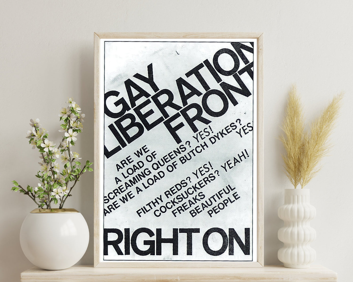 Gay Liberation Front Poster 1970 | Gay Art | Gay Rights Print | Vintage Wall Art | LGBT Prints | Pride Gift | Pride Poster | LGBTQ Art