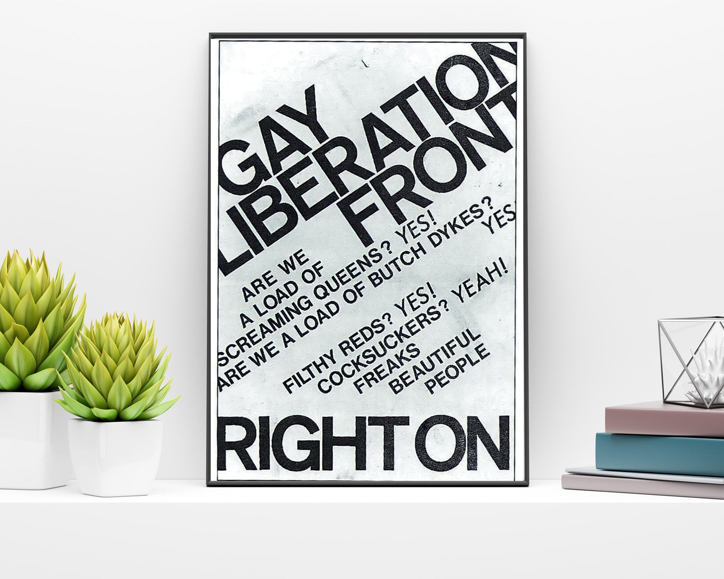 Gay Liberation Front Poster 1970 | Gay Art | Gay Rights Print | Vintage Wall Art | LGBT Prints | Pride Gift | Pride Poster | LGBTQ Art