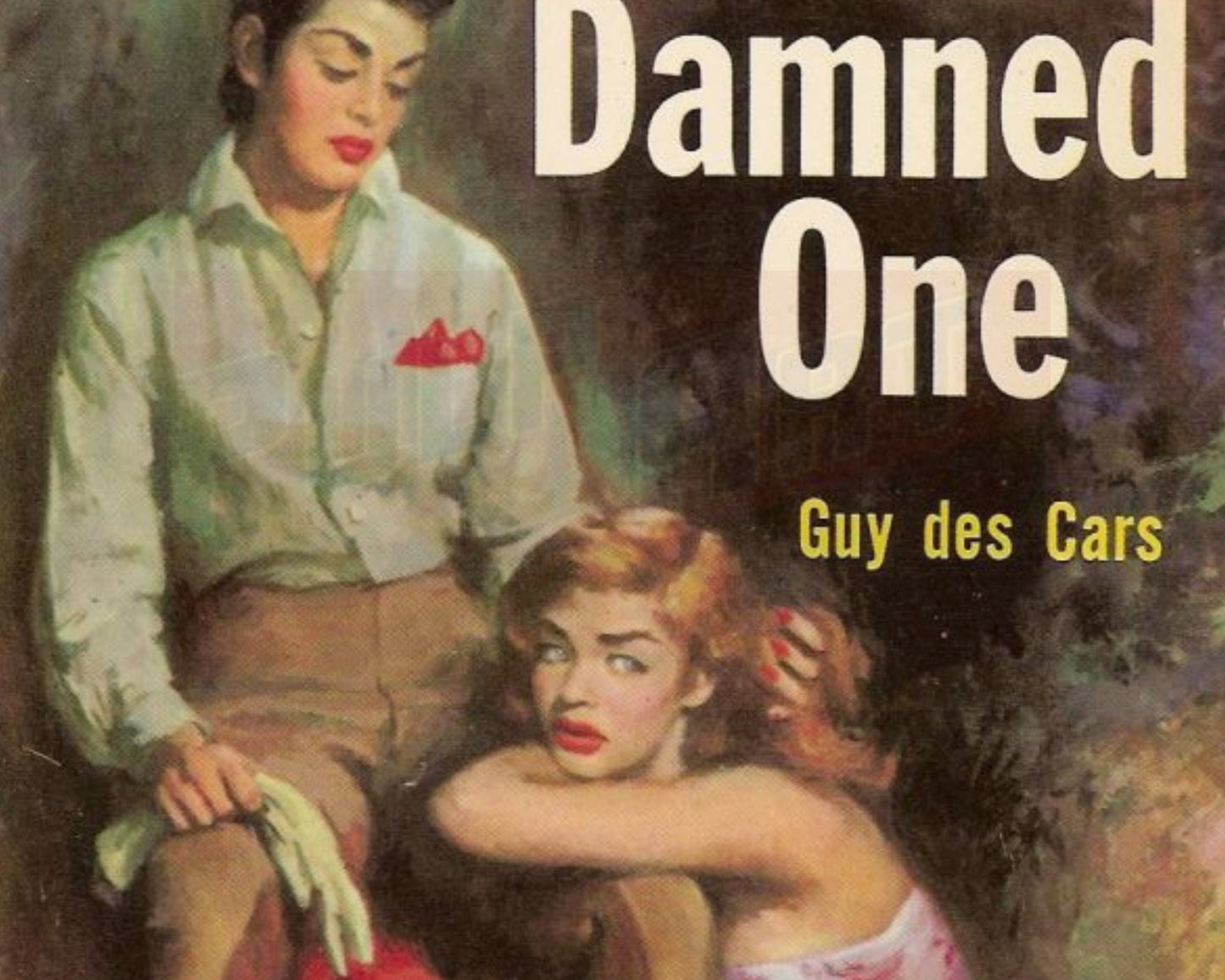 Pulp Cover Art | Lesbian Pulp Poster | Lesbian Art | LGBTQ | LGBTQIA | Queer Art Print | The Damned one | Lesbian Pulp Art Print