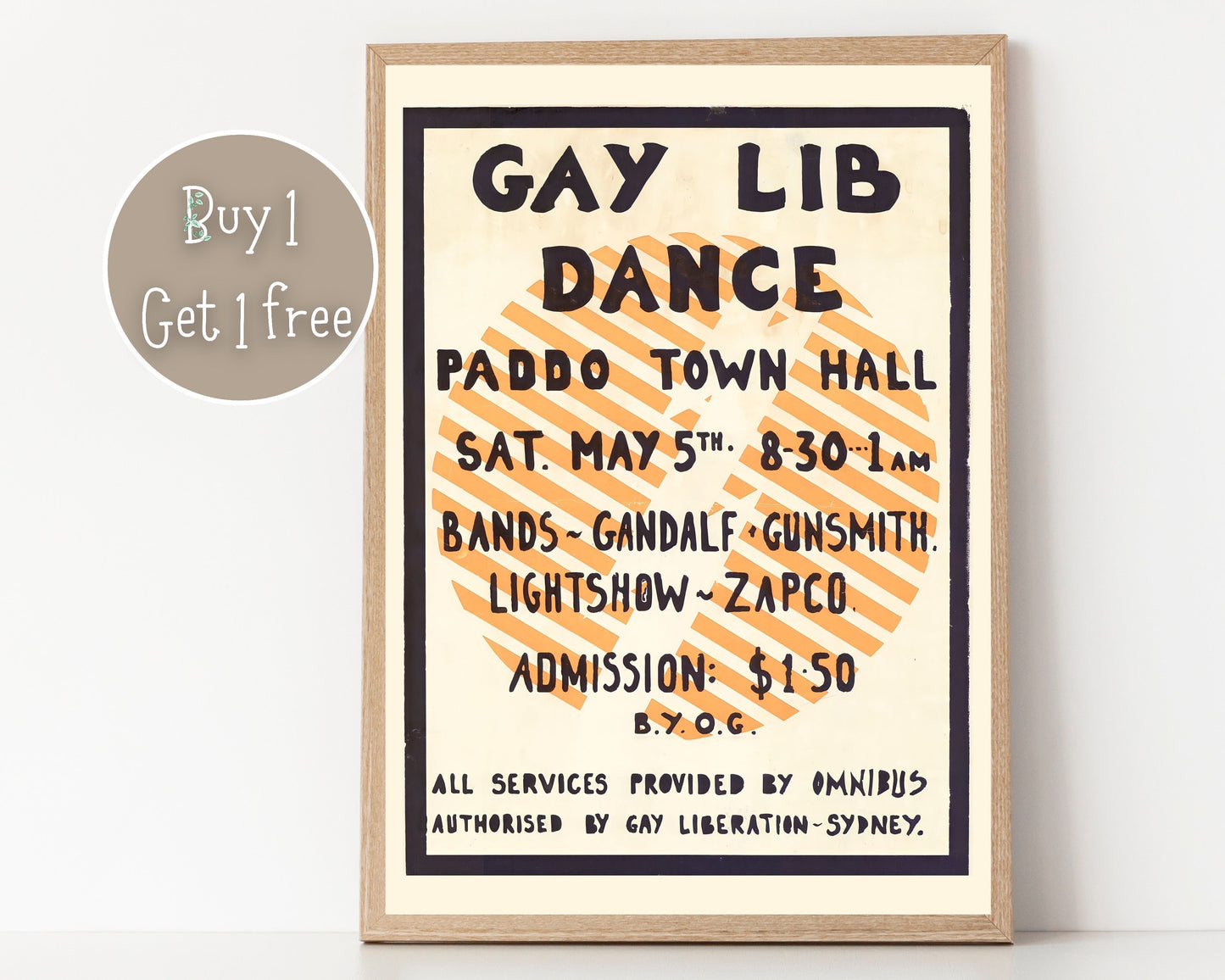 Gay Liberation Front Poster 1970 | Gay Art | Gay Rights Print | Vintage Wall Art | LGBT Prints | Pride Gift | Pride Poster | LGBTQ Art