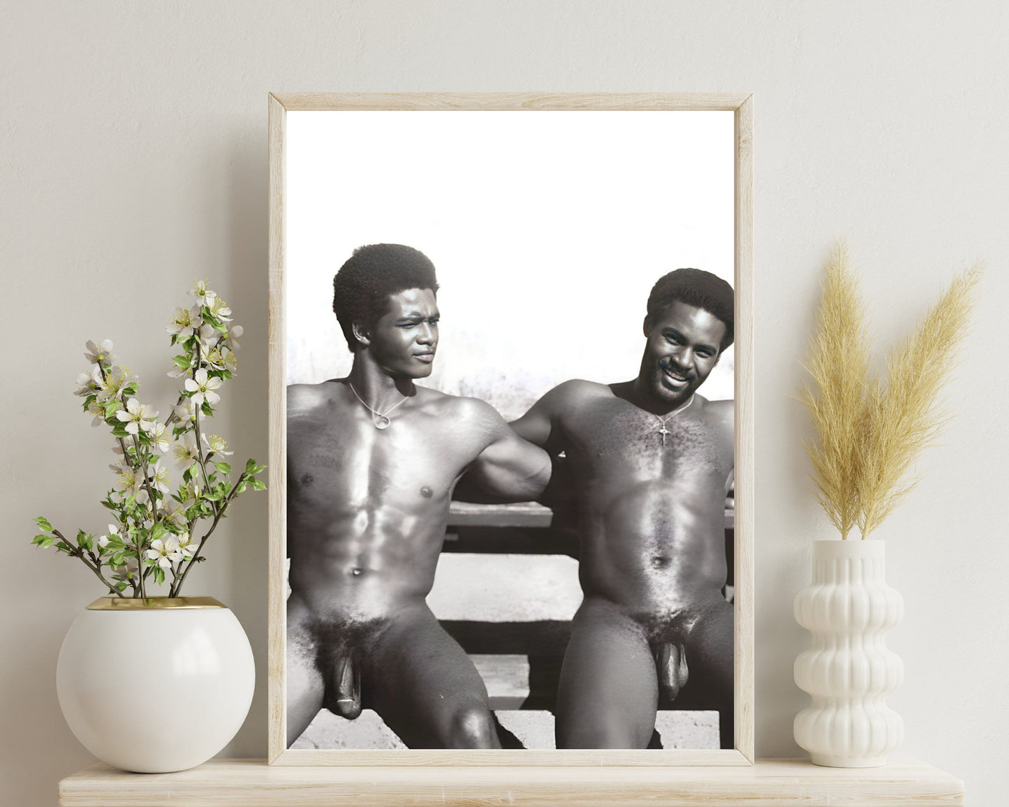 Vintage Black Gay art | Gay couple | Black Gay photo | Black Gay Man | Black lgbtq love | Black King | Black Gay print | Black Gay Pride