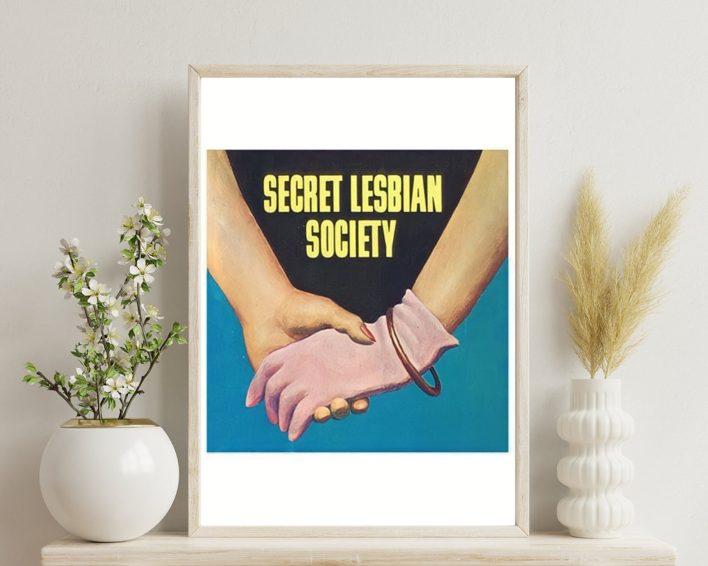 Secret Lesbian Society Poster 1970 | Gay Art | Gay Rights Print | Vintage Wall Art | LGBT Prints | Pride Gift | Pride Poster | Lesbian Art