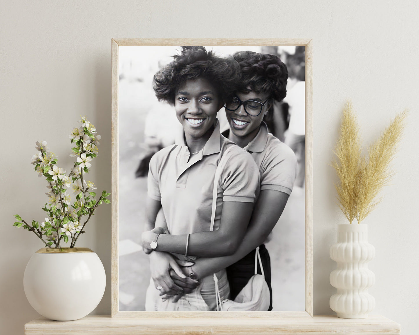 Vintage Black lesbian art | Lesbian couple|Black lesbian photo | Black couple lesbian | Black lgbtq love | Black queer | Black lesbian print