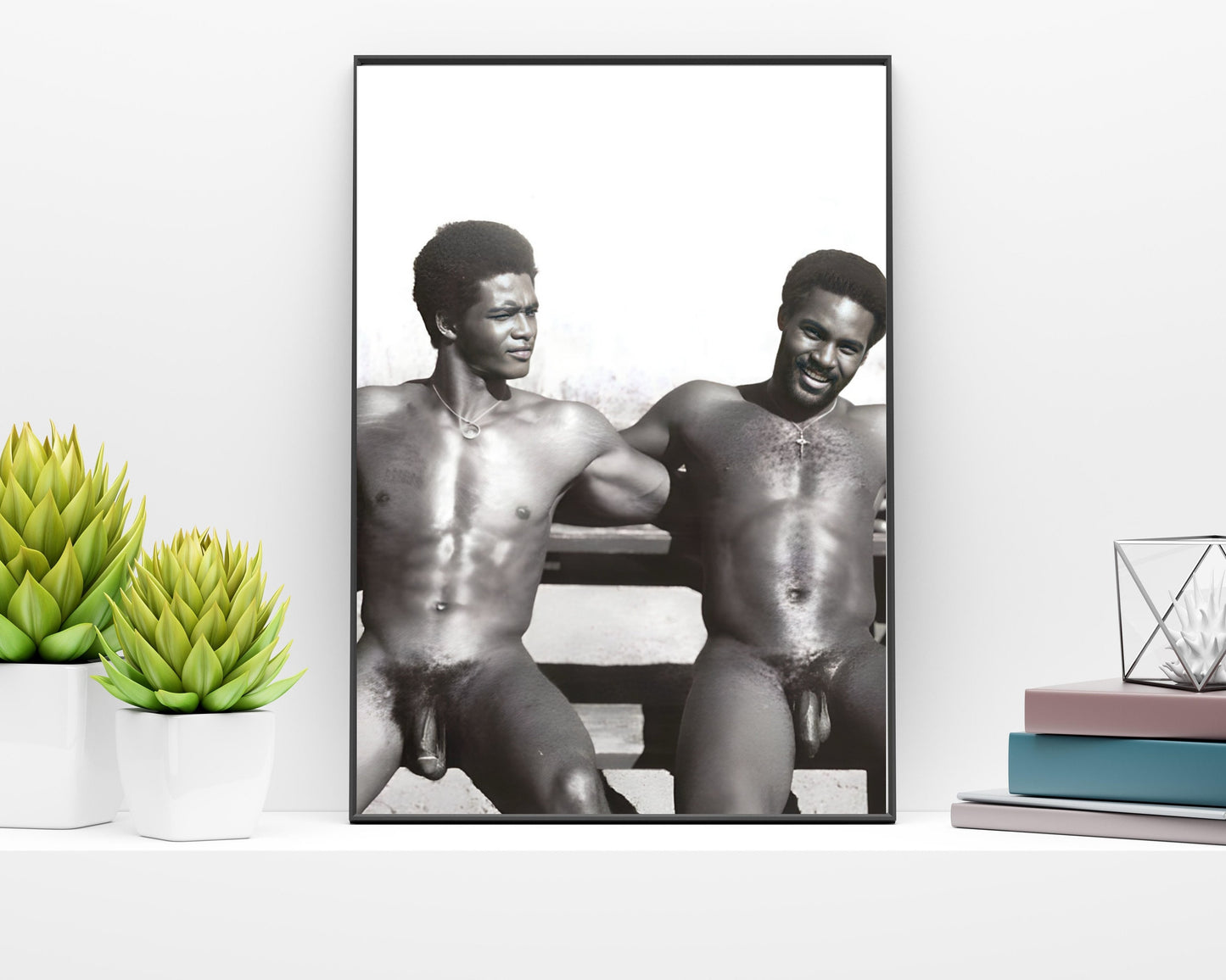 Vintage Black Gay art | Gay couple | Black Gay photo | Black Gay Man | Black lgbtq love | Black King | Black Gay print | Black Gay Pride