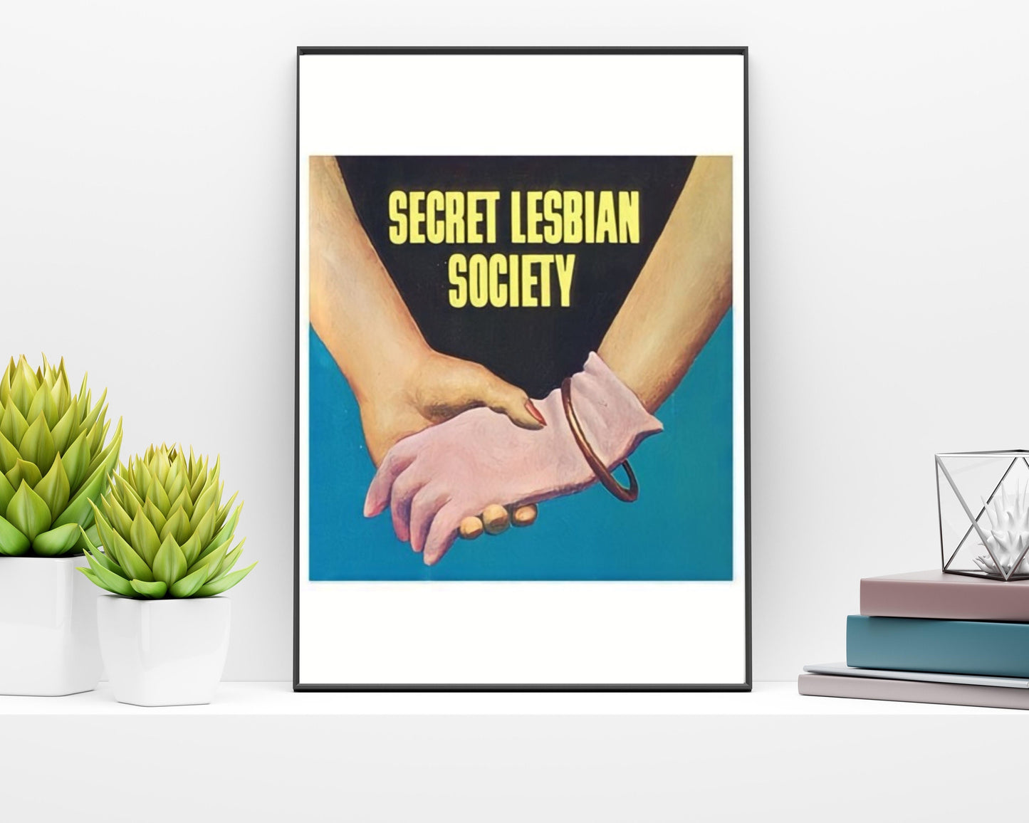 Secret Lesbian Society Poster 1970 | Gay Art | Gay Rights Print | Vintage Wall Art | LGBT Prints | Pride Gift | Pride Poster | Lesbian Art