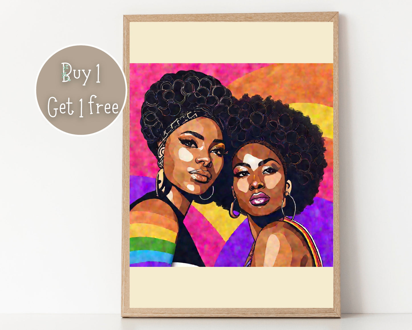 Lesbian Art | Lesbian gifts | Lesbian Print | Lesbian Painting | Lesbian Poster | Home Decor Wall Art | Gay Art | Pride Art | LGBTQ Art