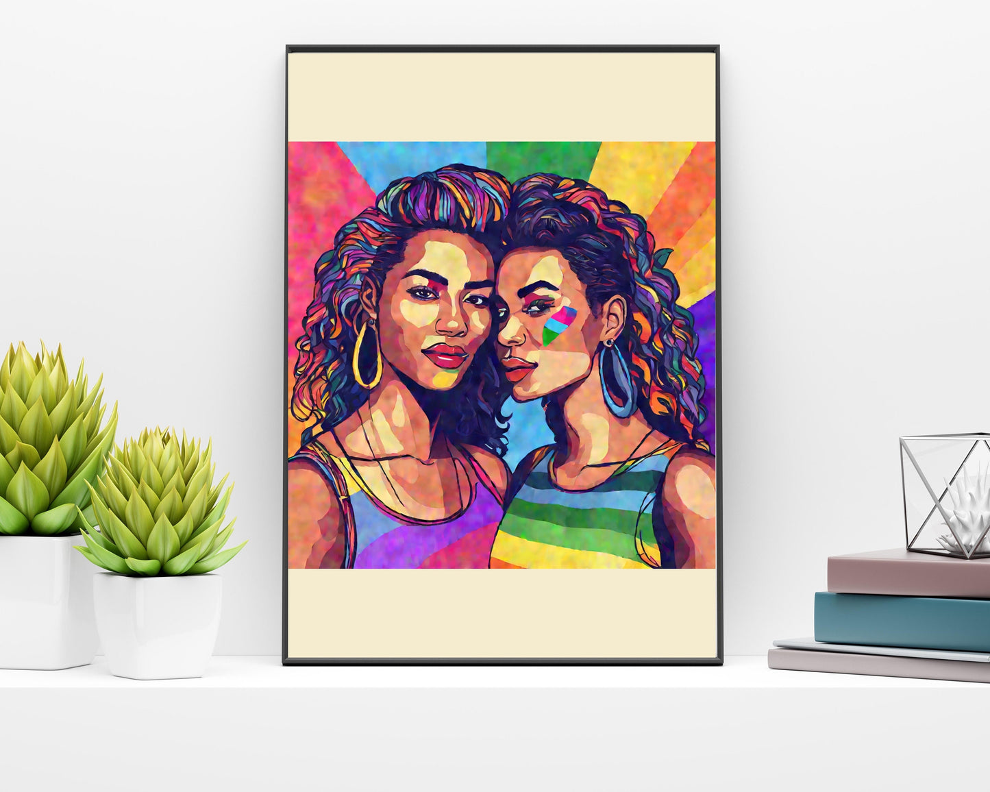 Lesbian Art | Lesbian gifts | Lesbian Print | Lesbian Painting | Lesbian Poster | Home Decor Wall Art | Gay Art | Pride Art | LGBTQ Art