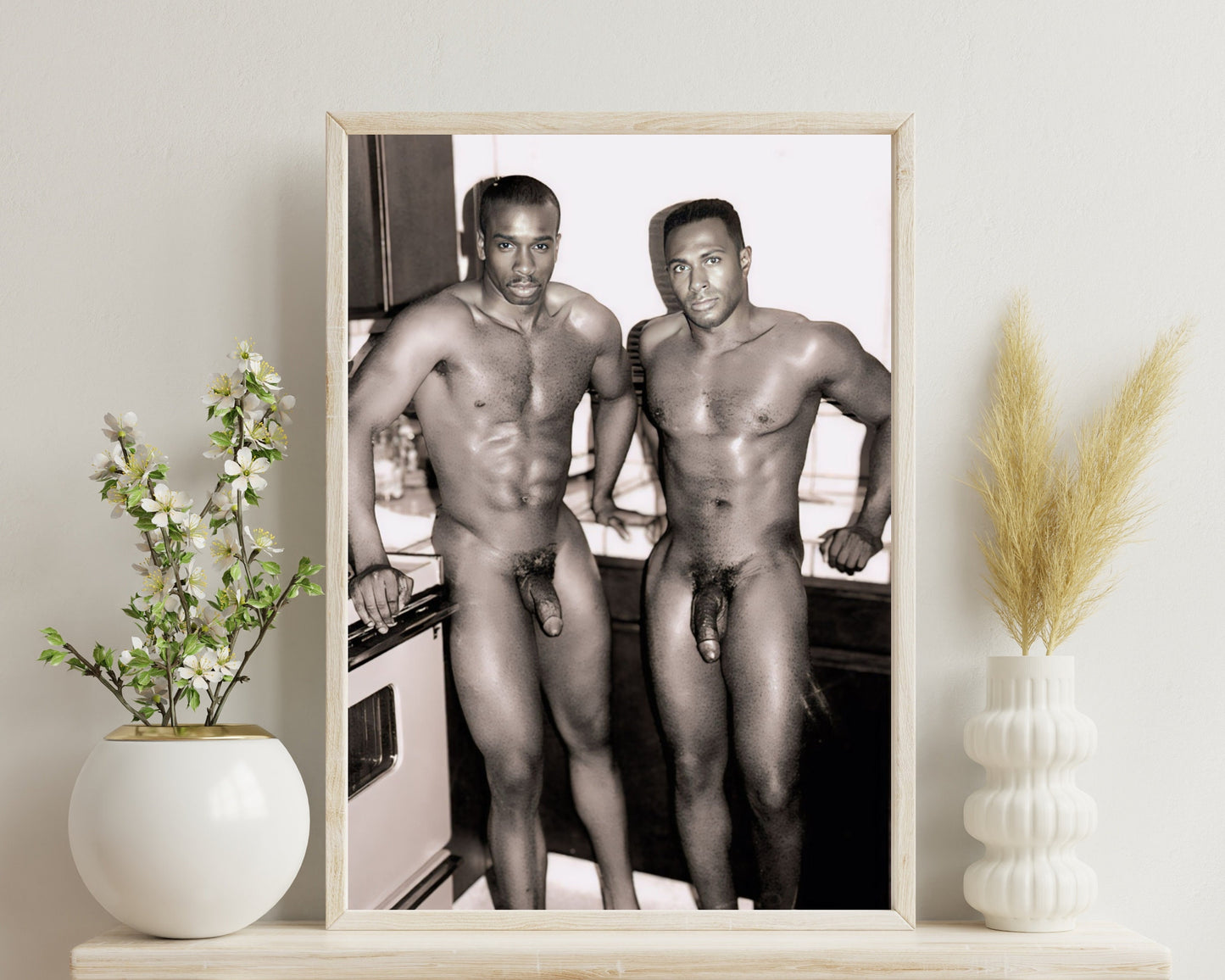 Vintage Black Gay art | Gay couple | Black Gay photo | Black Gay Man | Black lgbtq love | Black King | Black Gay print | Black Gay Pride