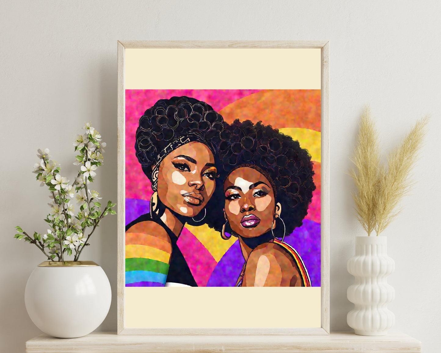 Lesbian Art | Lesbian gifts | Lesbian Print | Lesbian Painting | Lesbian Poster | Home Decor Wall Art | Gay Art | Pride Art | LGBTQ Art