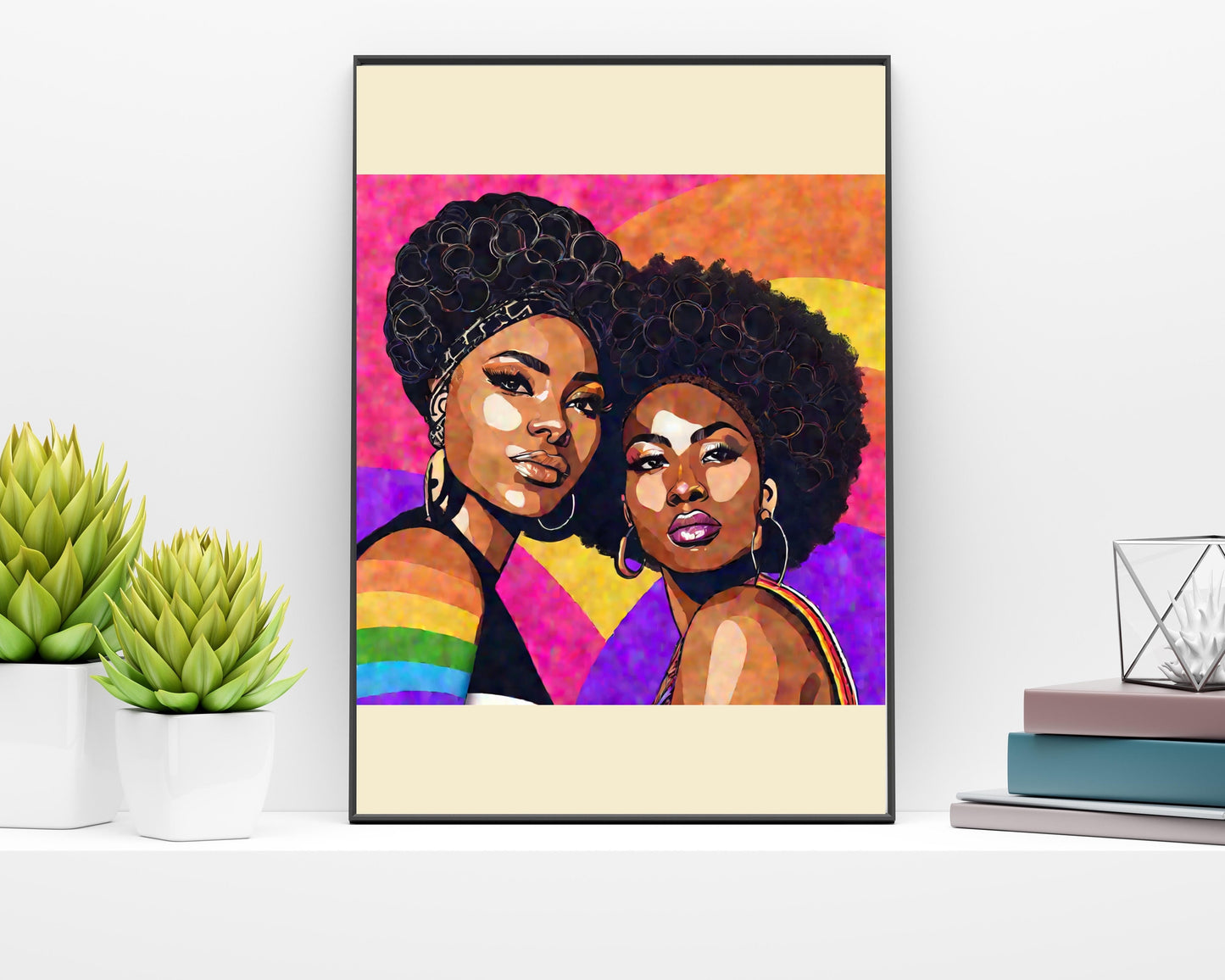 Lesbian Art | Lesbian gifts | Lesbian Print | Lesbian Painting | Lesbian Poster | Home Decor Wall Art | Gay Art | Pride Art | LGBTQ Art